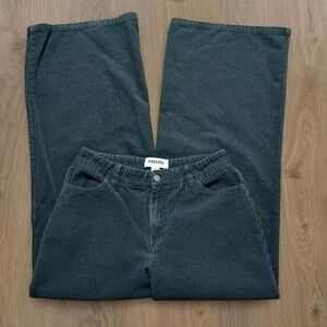 Tilly’s RSQ Dark Green Corduroy Wide Leg Skater Pants